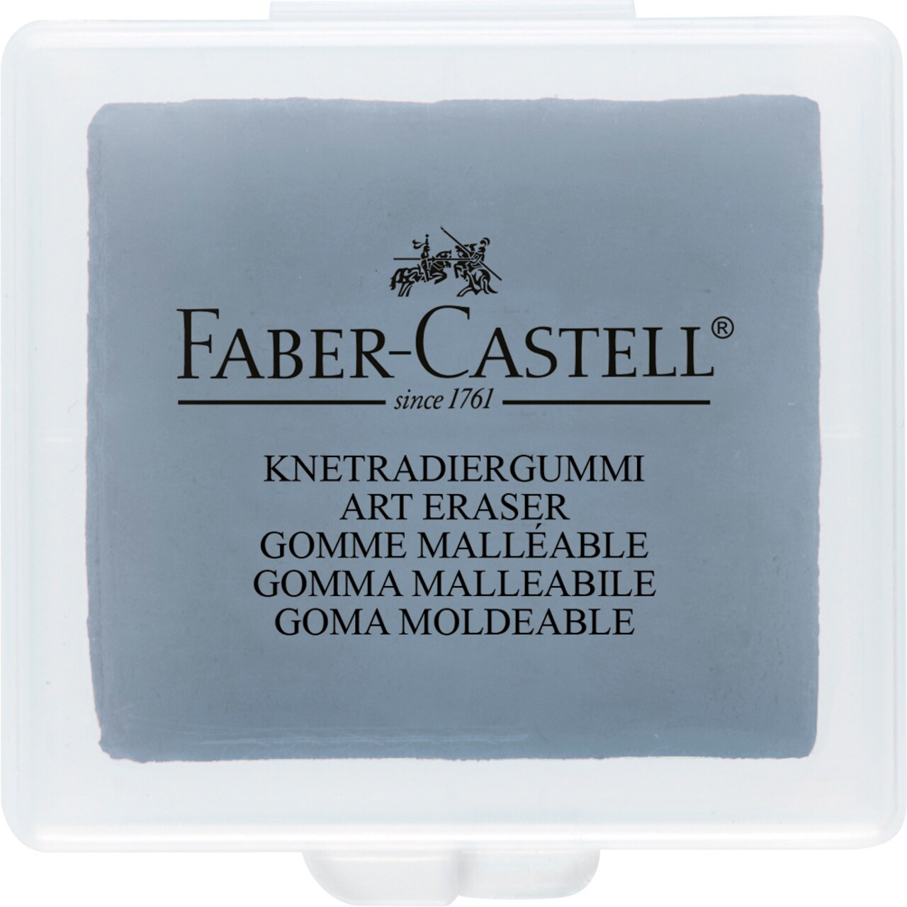 Faber-Castell Kneadable Eraser W/Protective Case - 18 Pieces-Grey